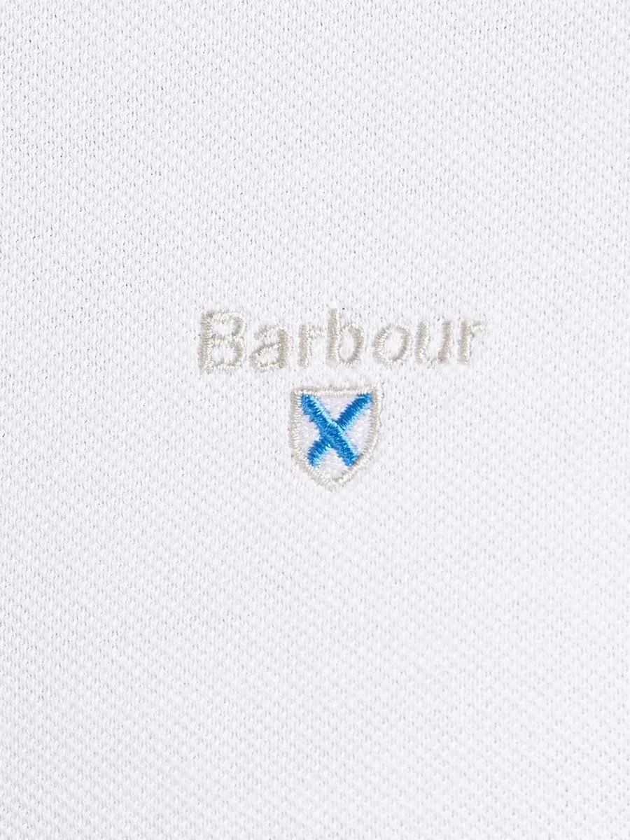 50% OFF BARBOUR Tartan Polo Shirt Pique - Mens - White - Size: LARGE