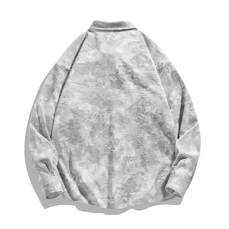 Camouflage Casual Workwear Trendy Long Sleeve Shirt