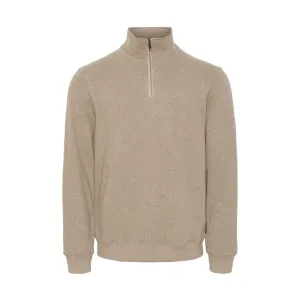 Cromwell Long Sleeve Half Zip Sweater - Oxford Tan