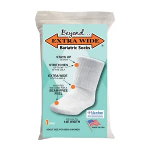 Extrawide Beyond Extra Wide Bariatric Sock (Unisex) - White