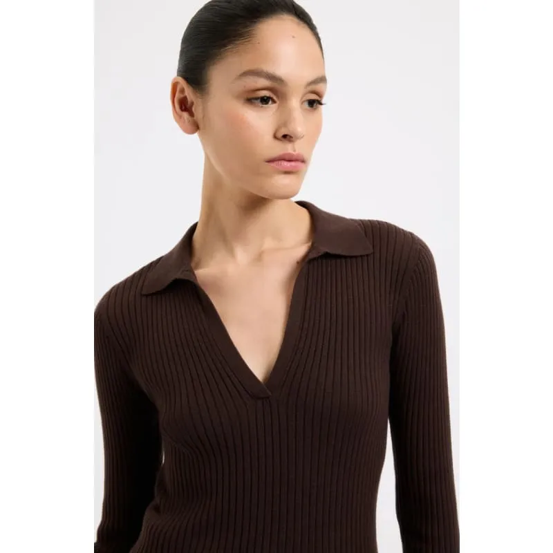 Lourdes Rugby Knit | Espresso