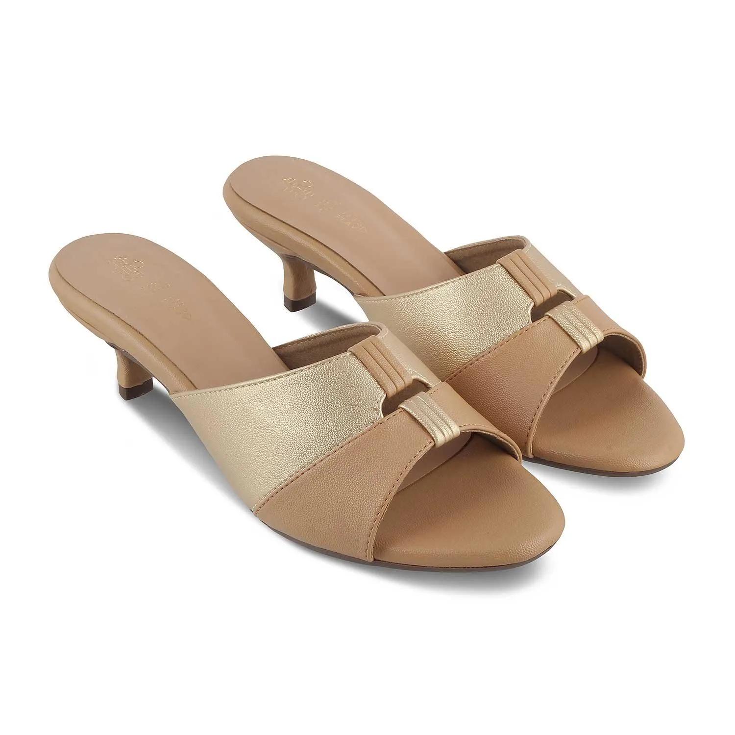 The Siko Beige Women's Dress Heel Sandals Tresmode