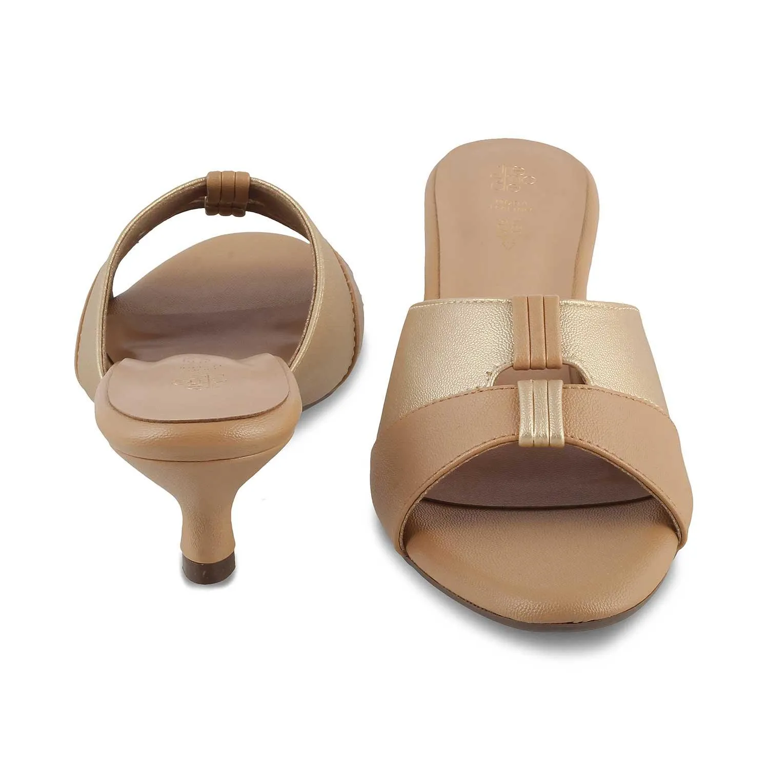 The Siko Beige Women's Dress Heel Sandals Tresmode