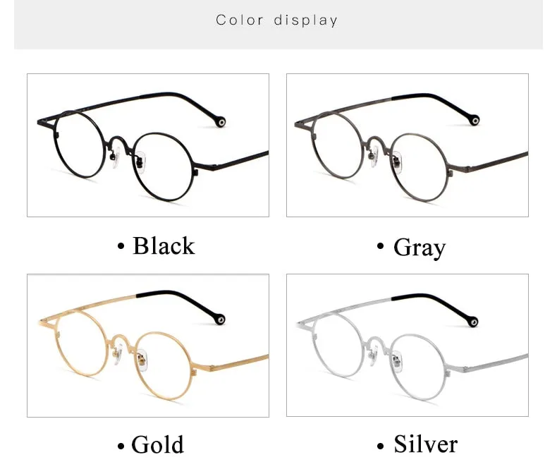 Unisex Full Rim Round Titanium Frame Eyeglasses Zmk080