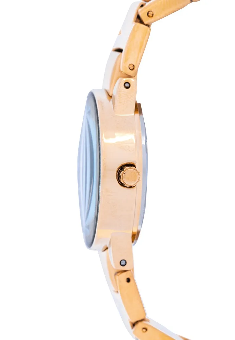 Valentino 20122359-BLACK DIAL Stainless Steel Strap Analog Watch for Women